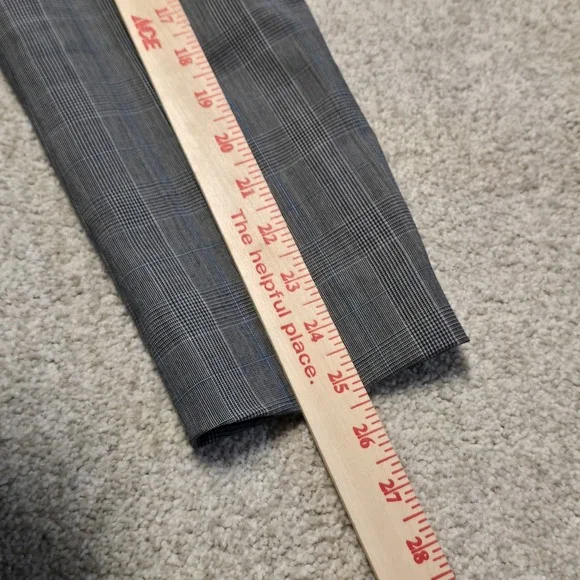 Bonobos Athletic Fit Sport Coat 38L Gray Blue Glen Plaid Blazer Marzotto Italian